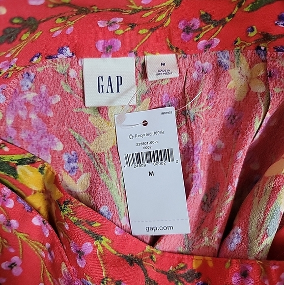 Gap size Med vintage floral wrap skirt Pockets Tie Belt NWT - Picture 4 of 5